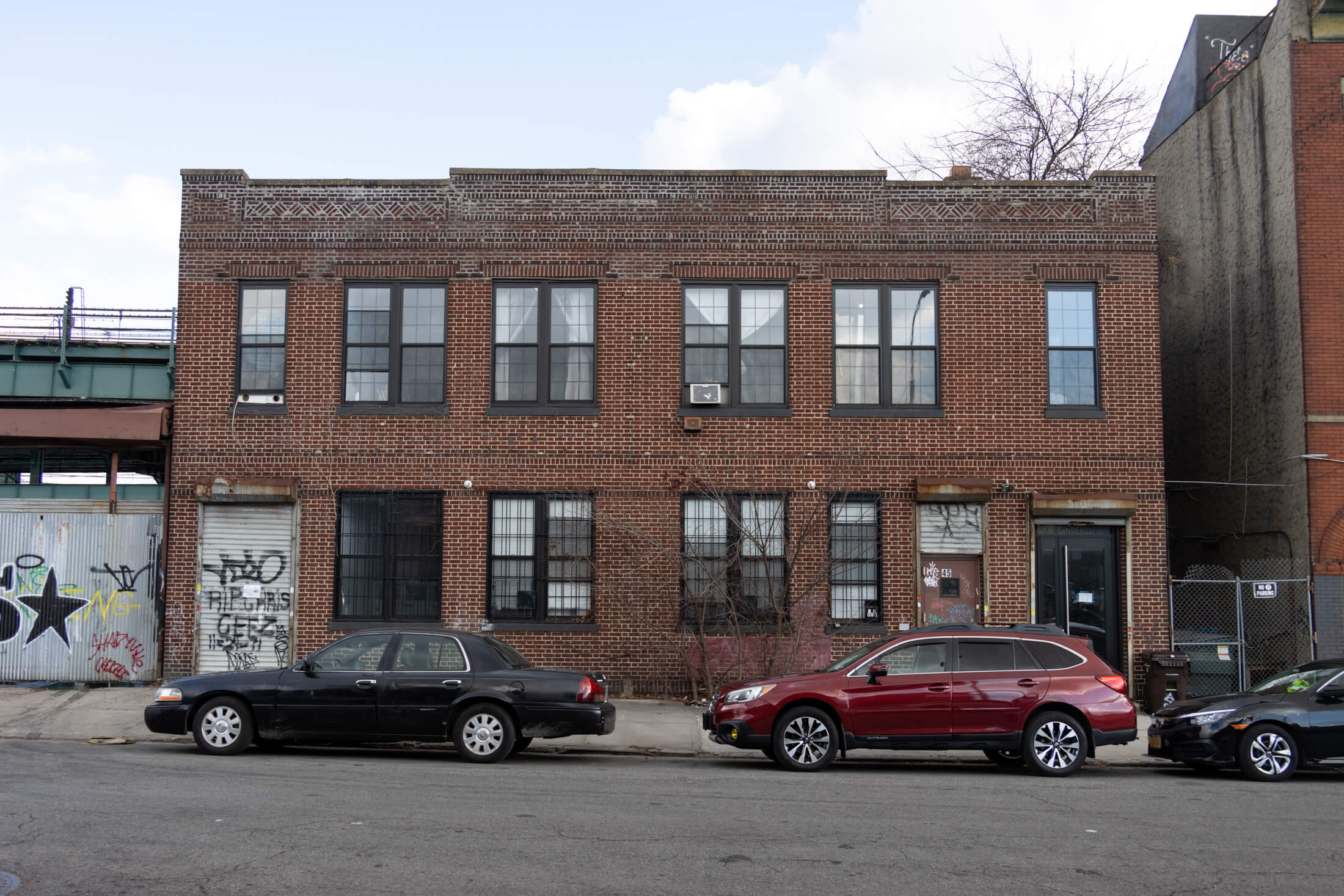 a brick industrial building