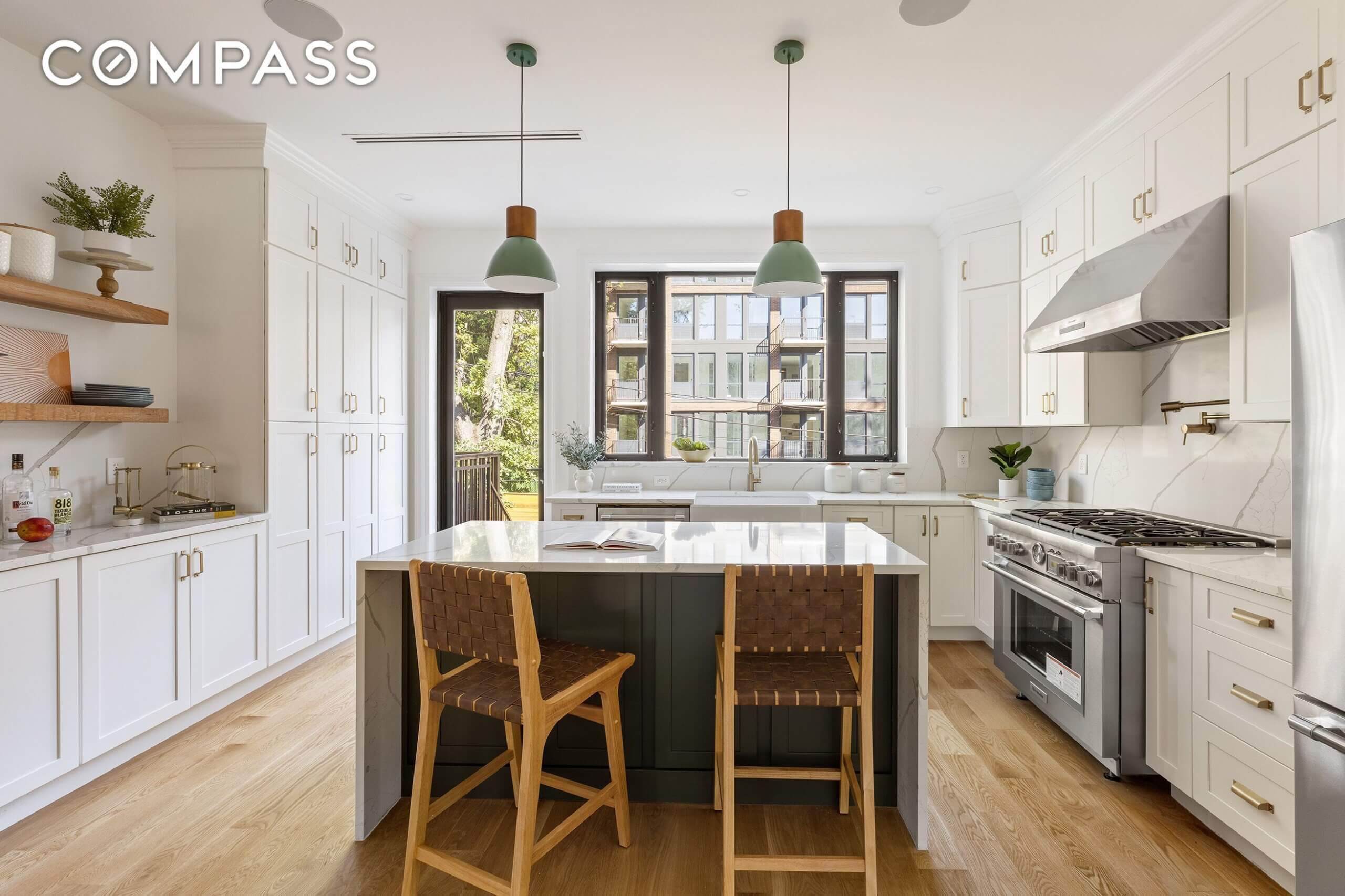 kitchen with large island