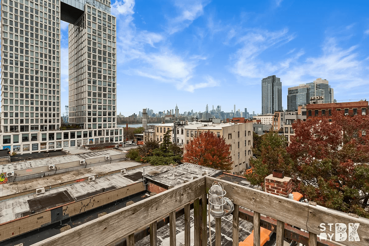 roof terrace with view to the manhattan skyline