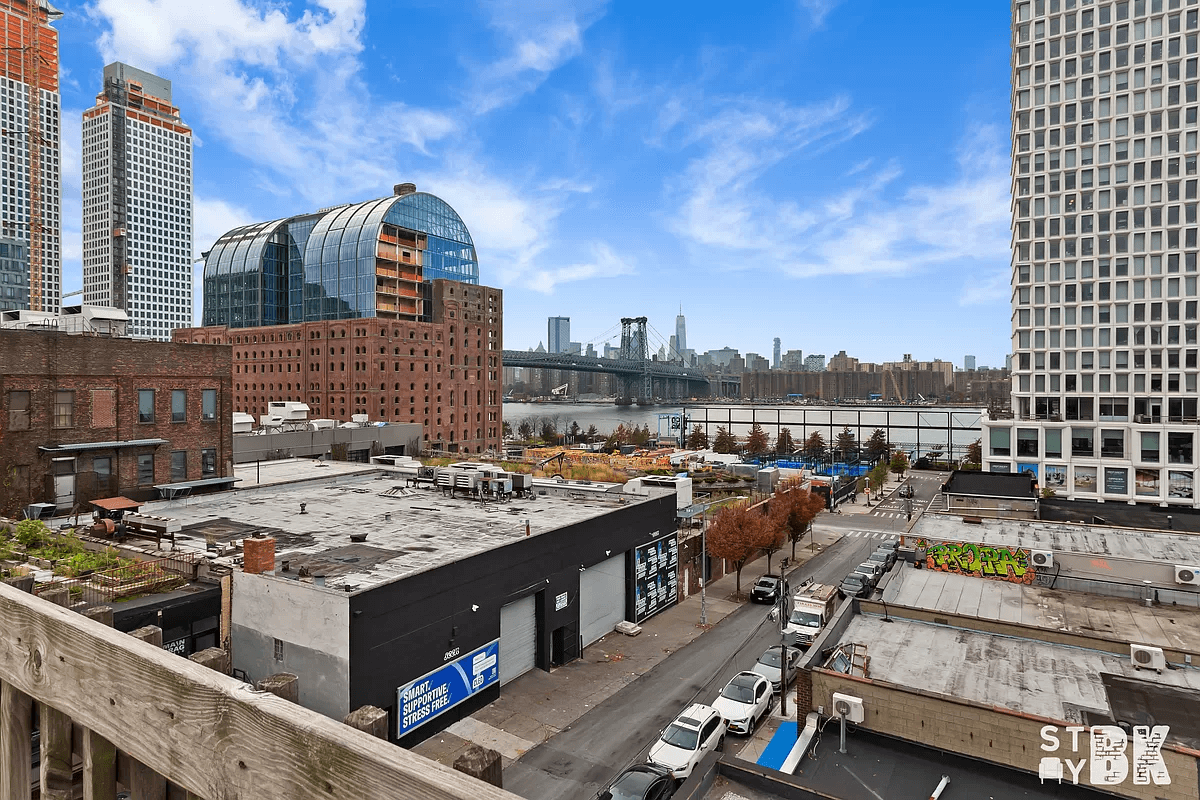 view of the domino sugar refinery from the roof terrace