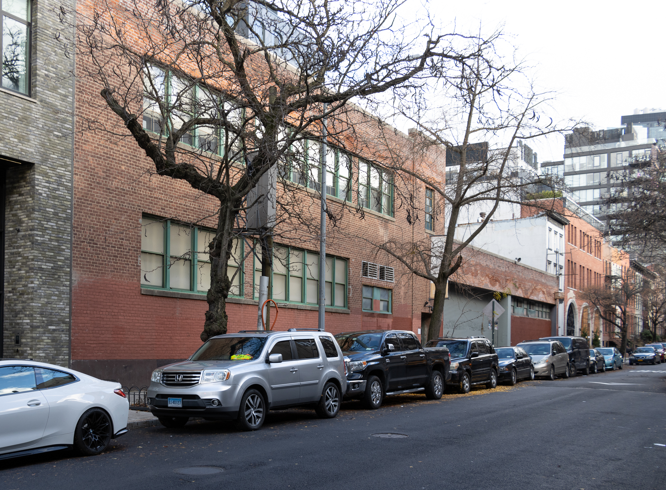 pacific street view showing the brick facades