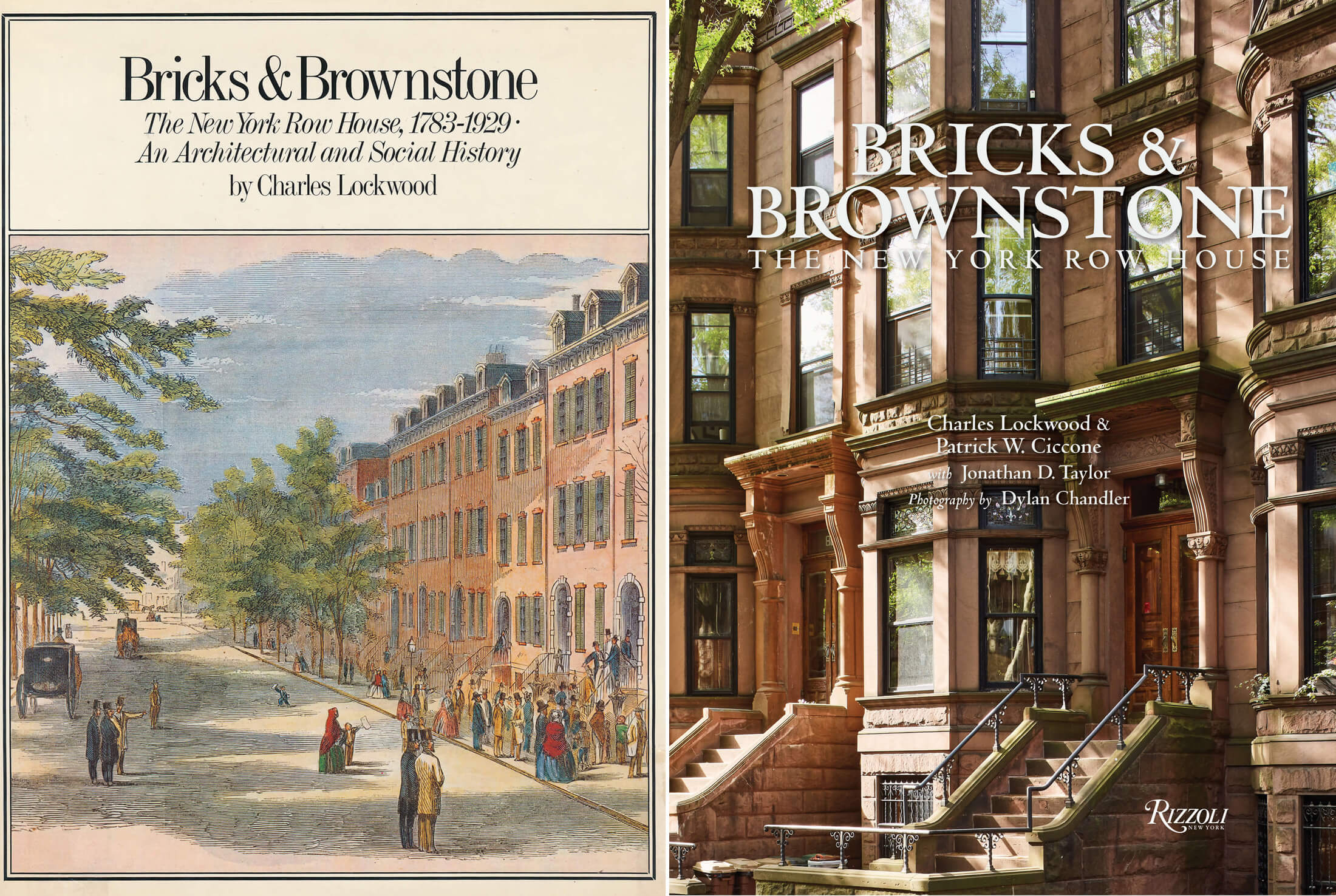 old and new covers of Bricks and Brownstones