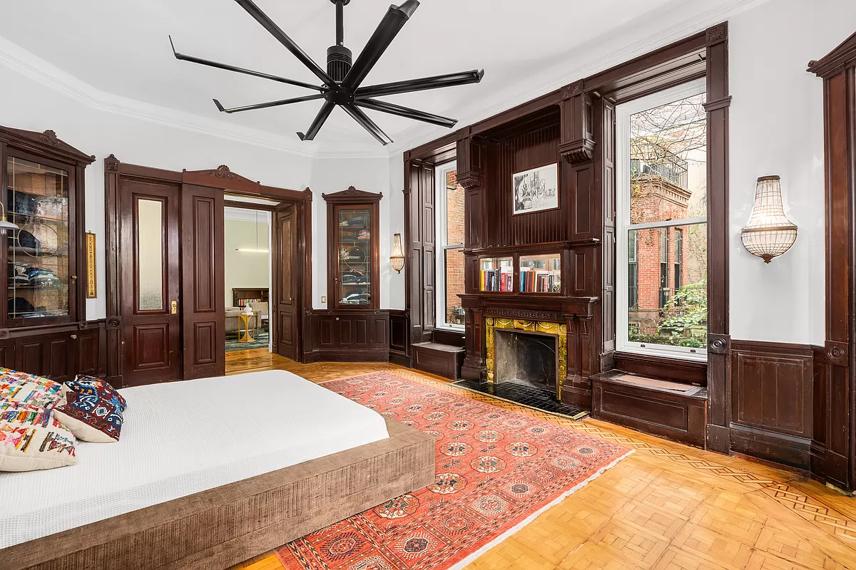 bedroom with corner built-ins