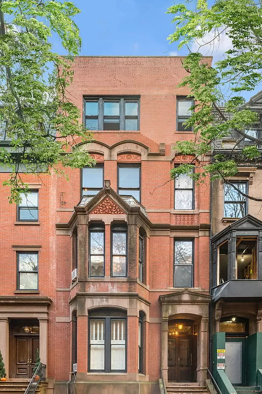 brick exterior of the row house