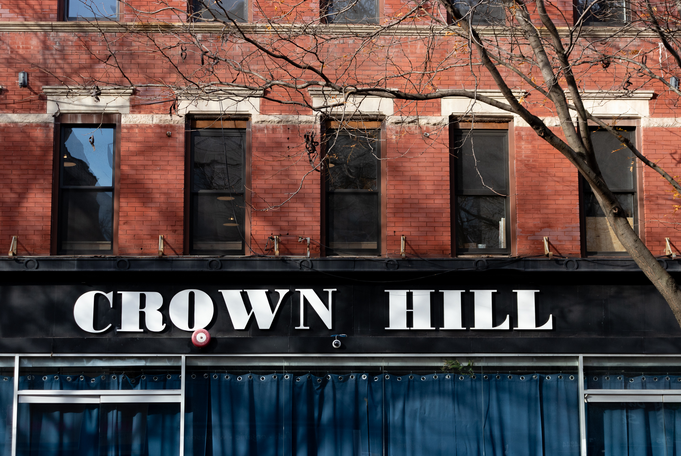 detail of crown hill sign
