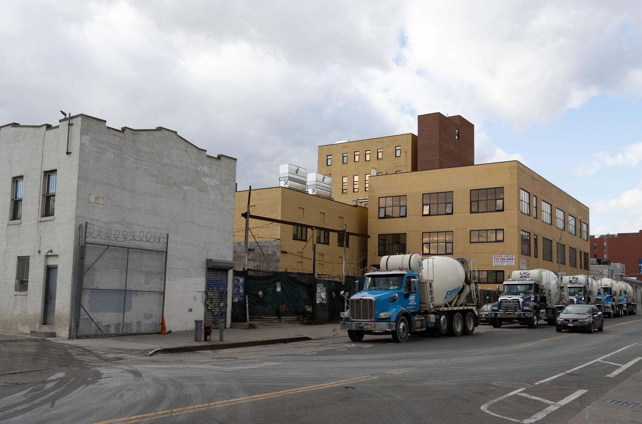 view on third street towards the yellow painted building