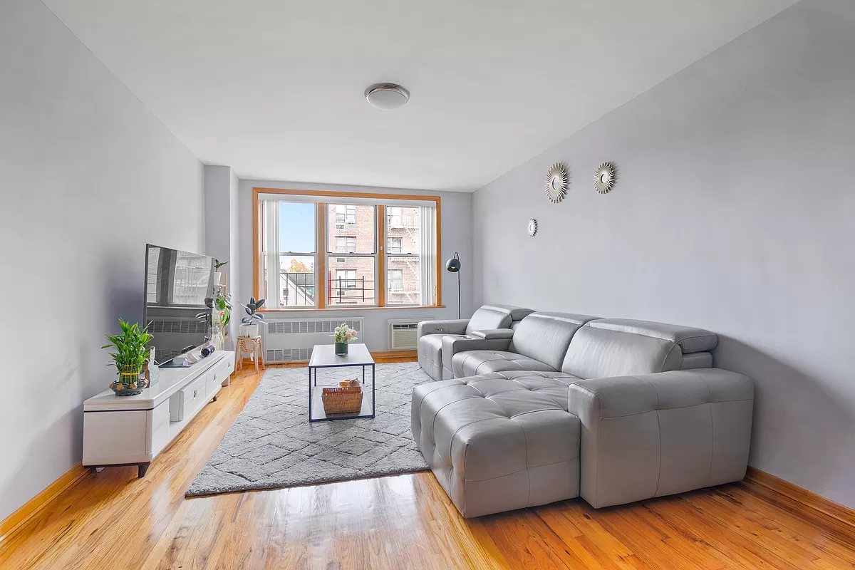 living room with wood floor