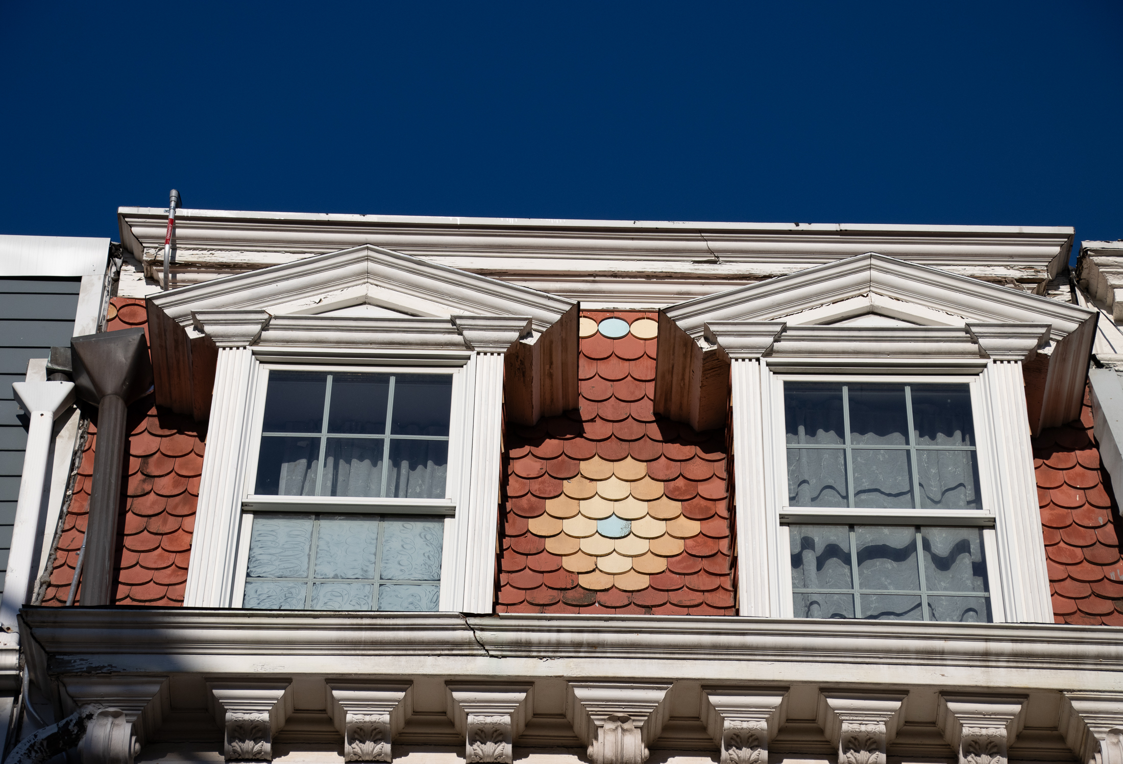 brooklyn- roof with dormers and colorful shingles