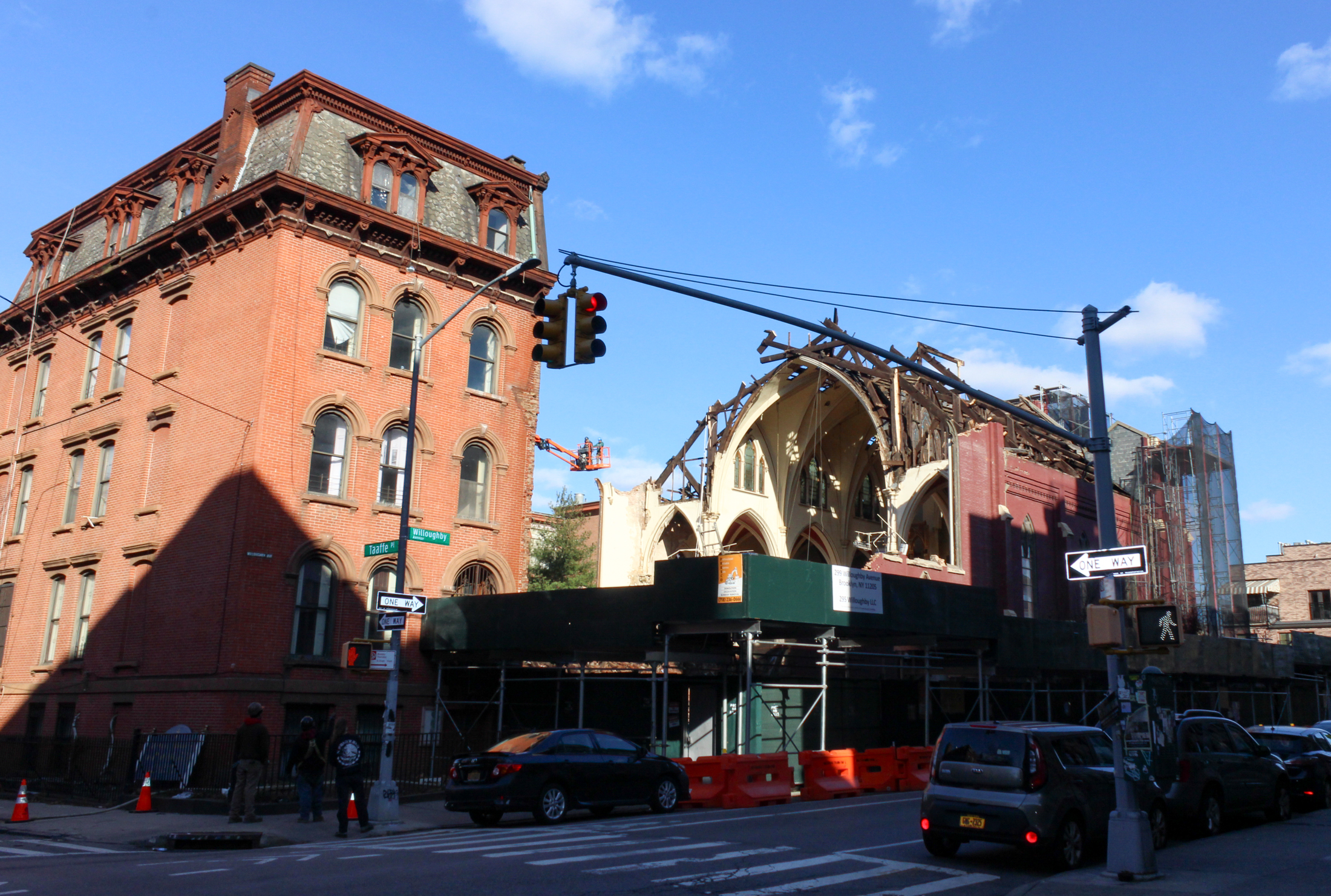 church being demolished