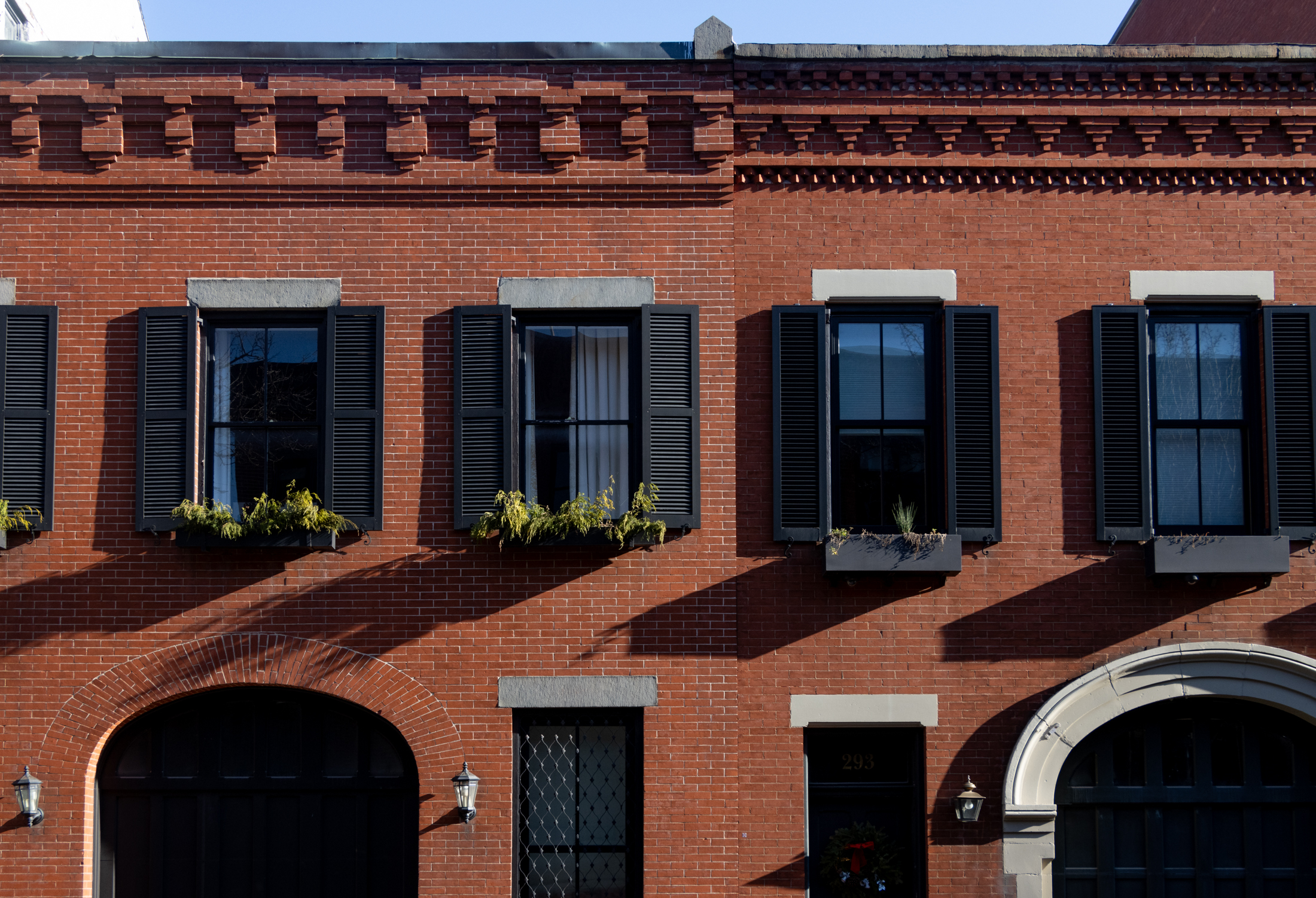 brooklyn - windows in a brooklyn heights brick carriage house