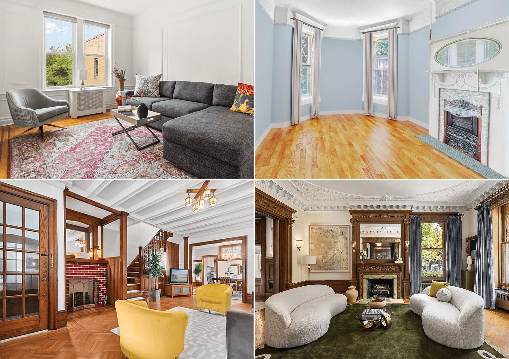 brooklyn listings - collage of brooklyn interiors