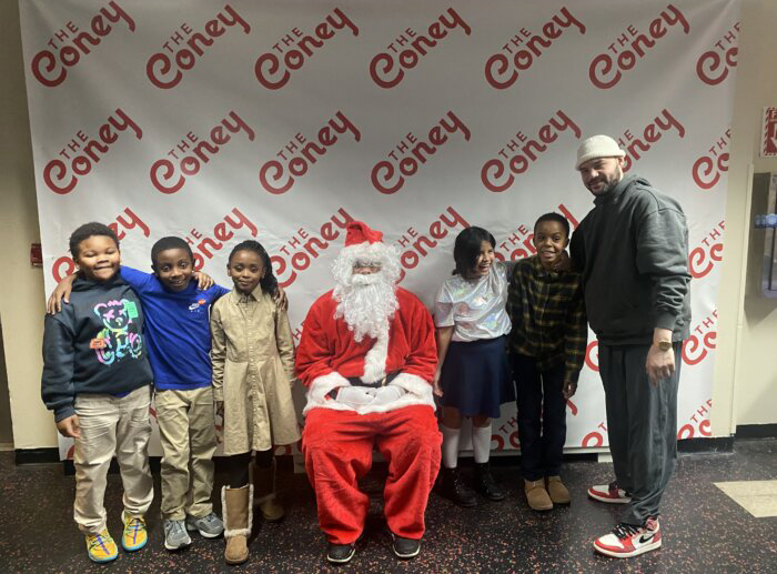 children with santa