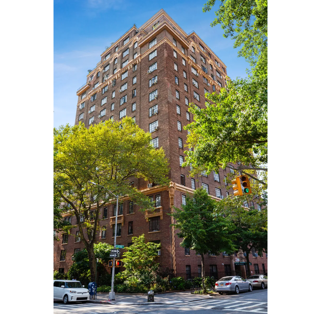 exterior of brick building