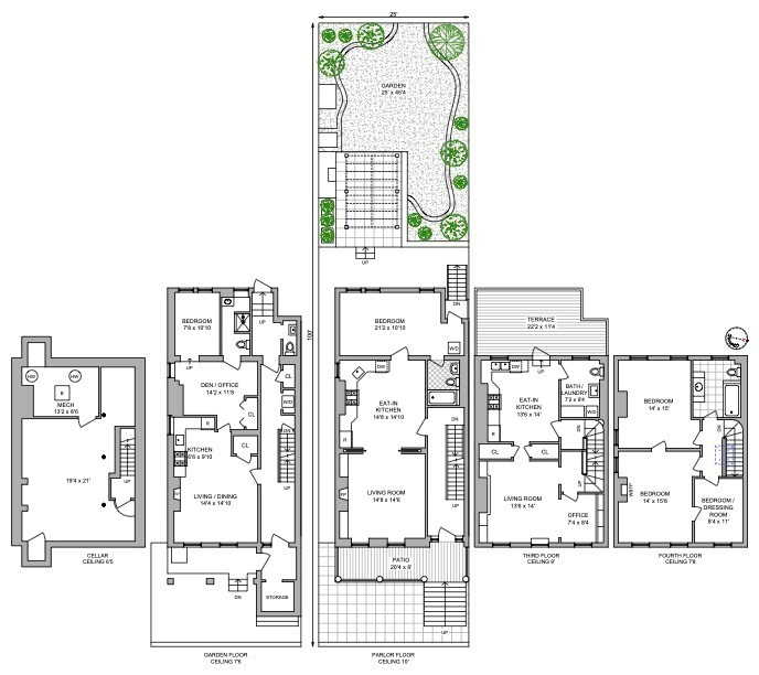 floorplan showing duplex with two rental units