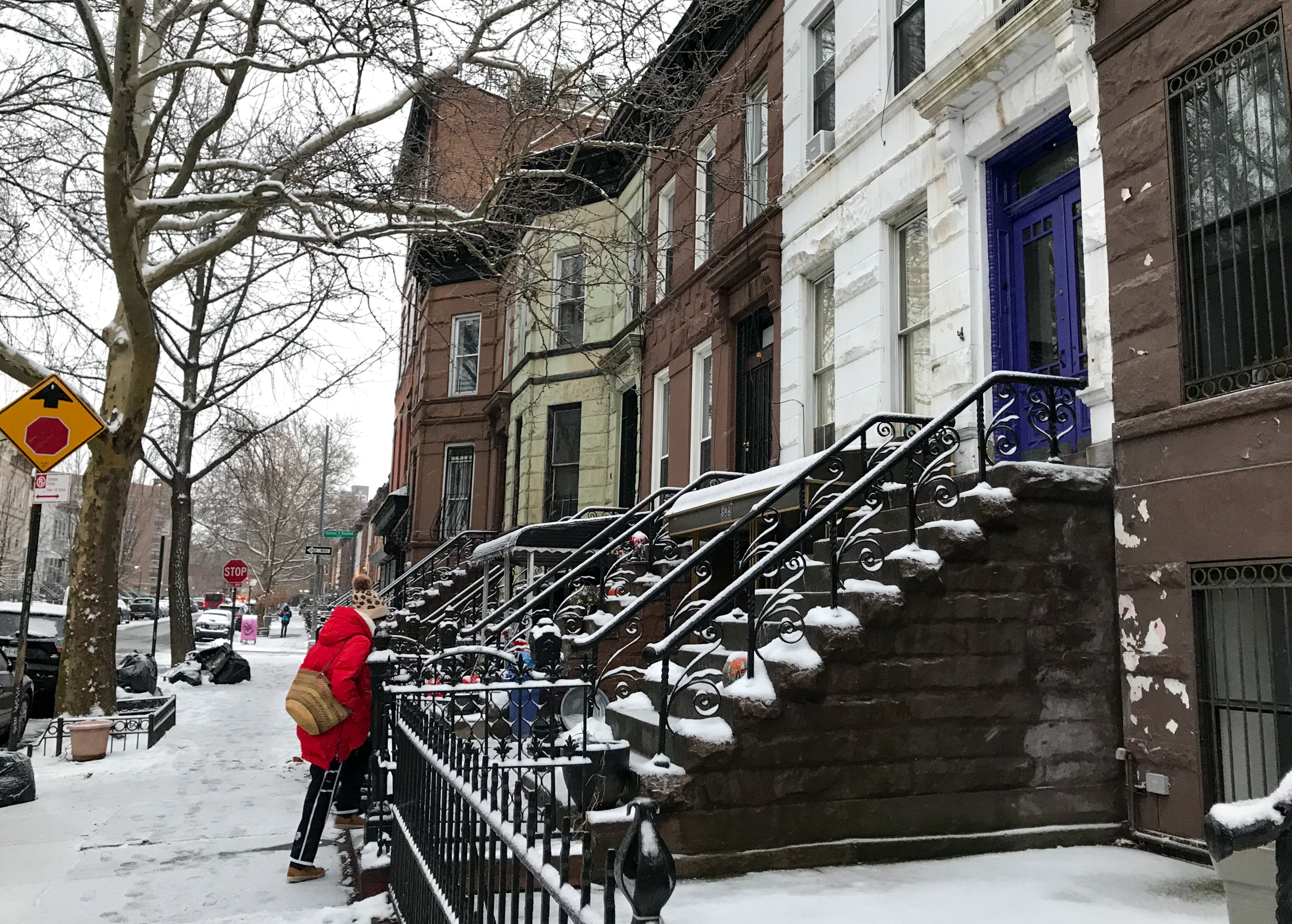 brooklyn - snowy sidewalks in ocean hill