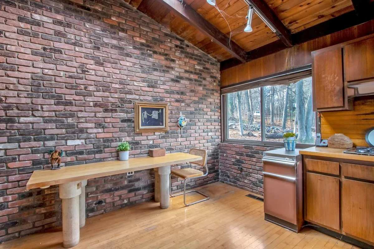 brick wall in kitchen