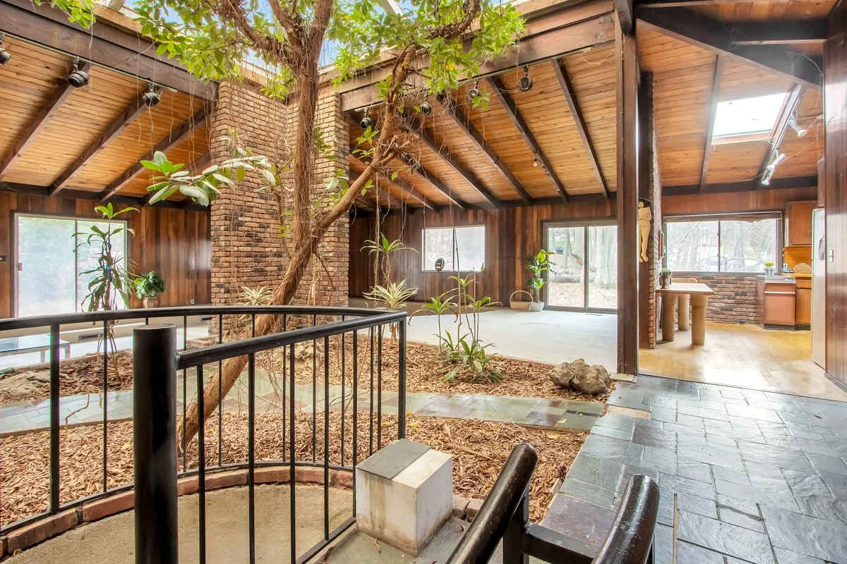 view from entry to kitchen and atrium