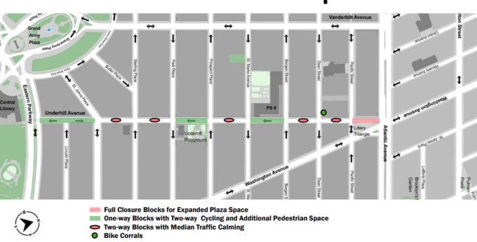 map of the proposed traffic patterns