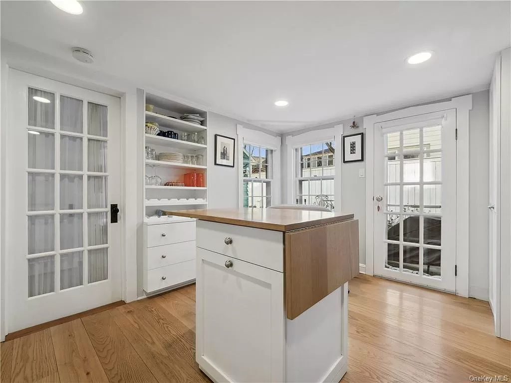 kitchen with glass door out to the driveway