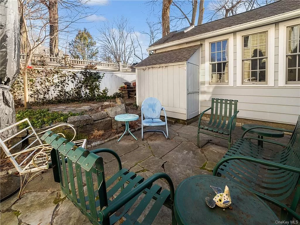 stone patio with room for dining