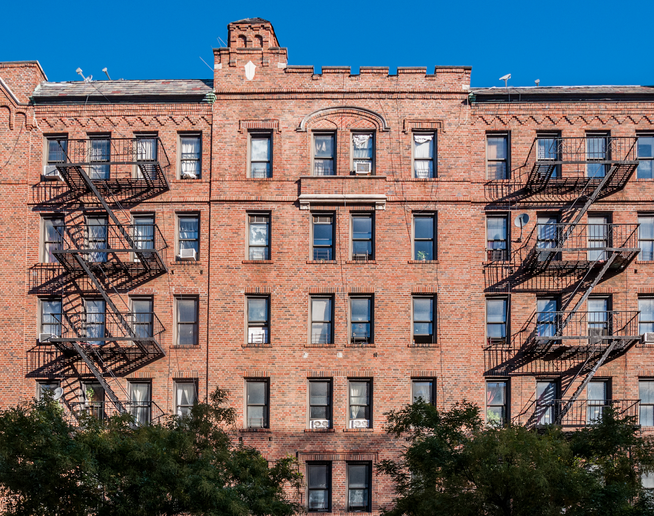 brick apartment building in crown heights