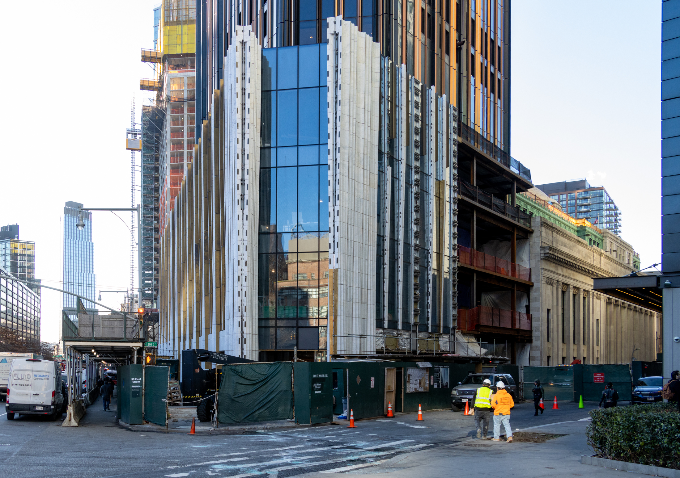 corner at flatbush extension showing new and old building