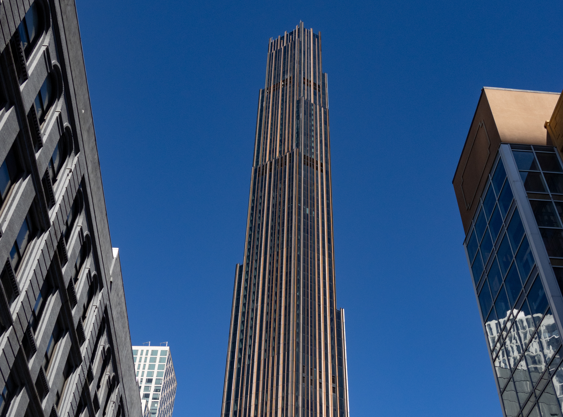 brooklyn tower - dark tower amidst other buildings in downtown brooklyn