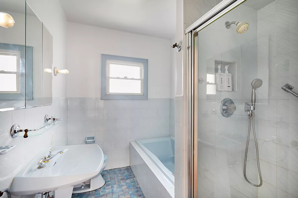 bathroom with white fixtures