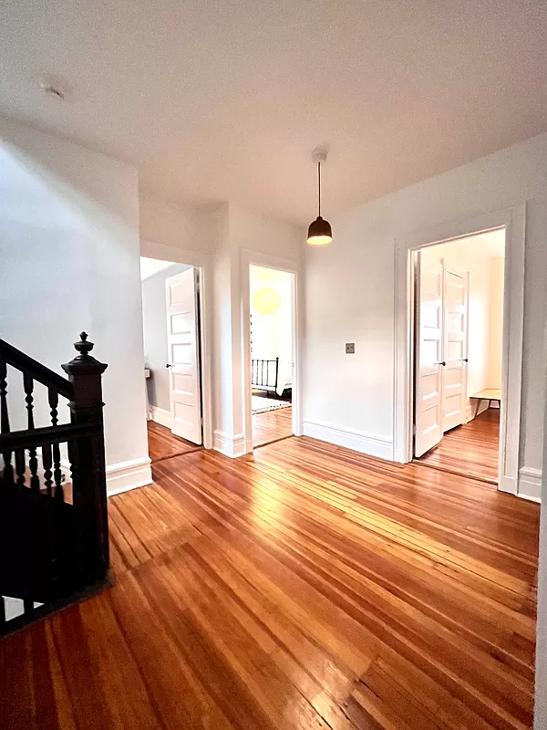 upper hall with wood floors