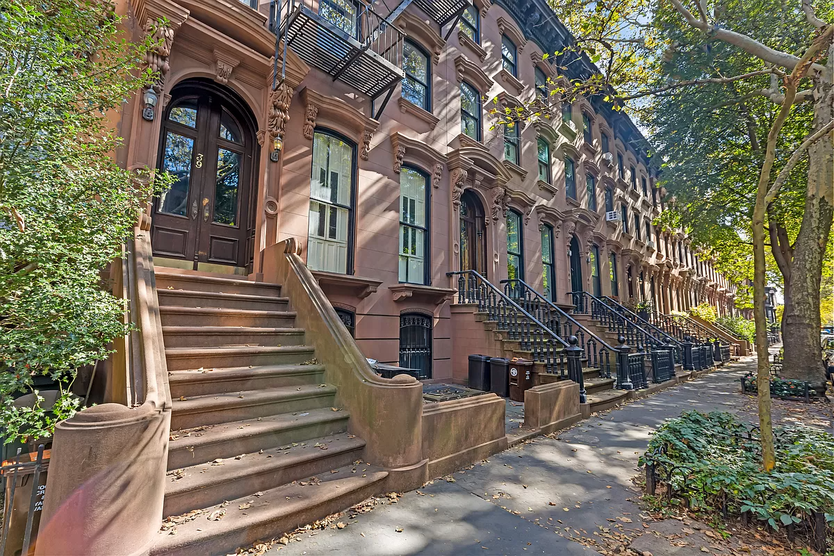 brooklyn open houses - a row of brownstones