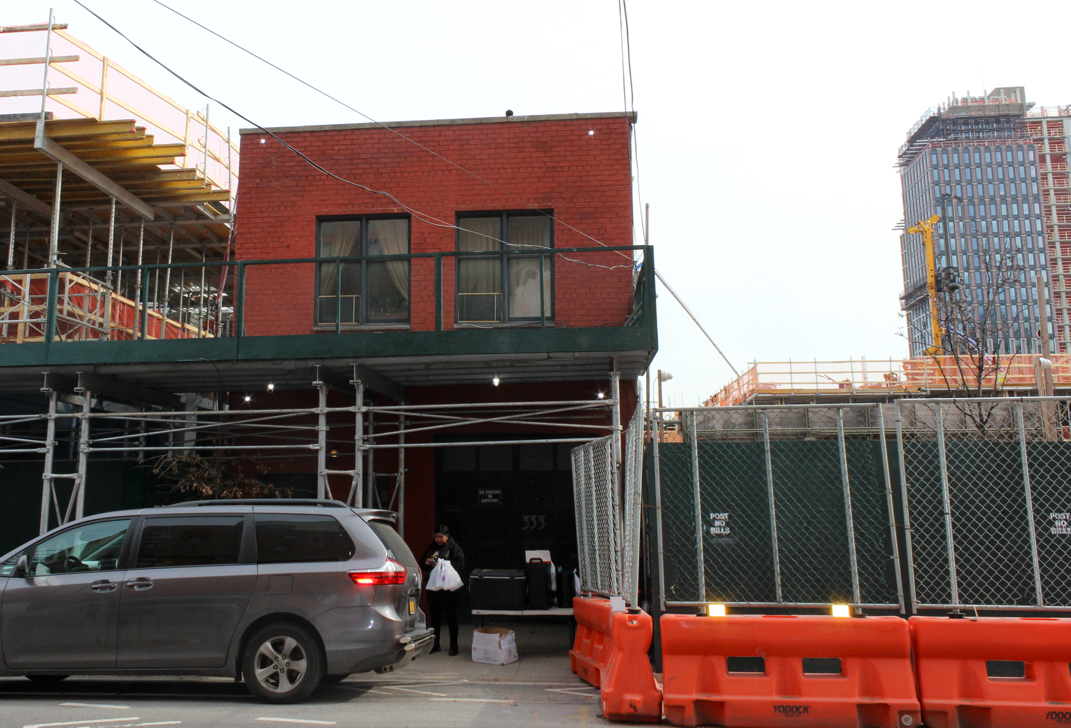 a red brick two story building