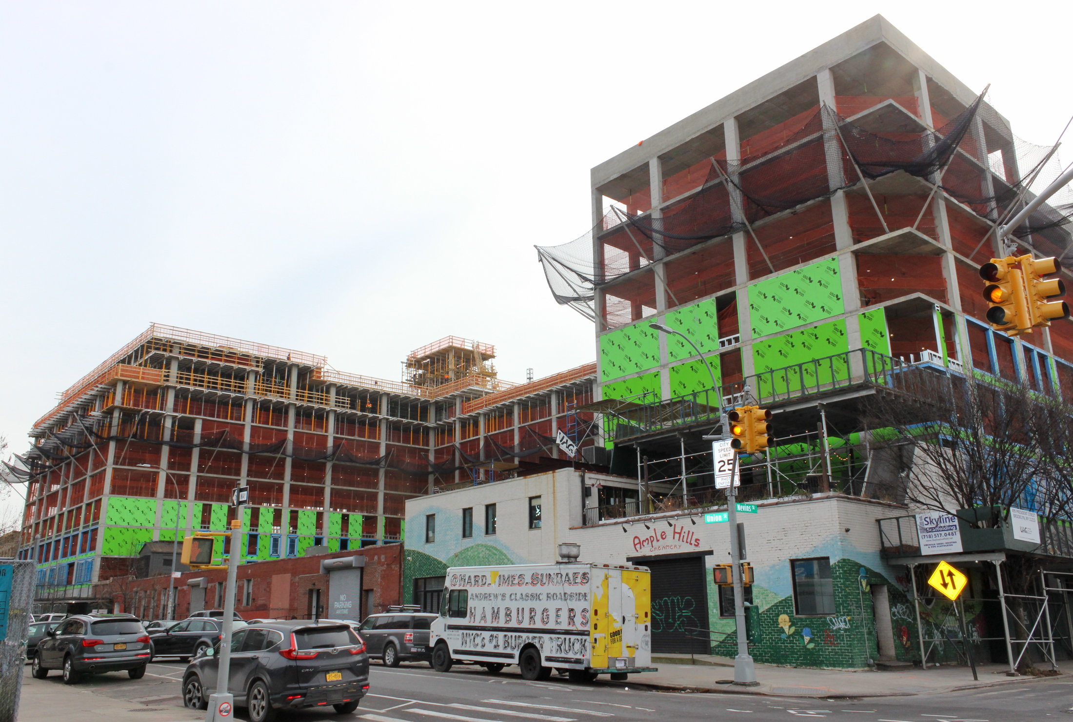 construction with a view of ample hills ice cream