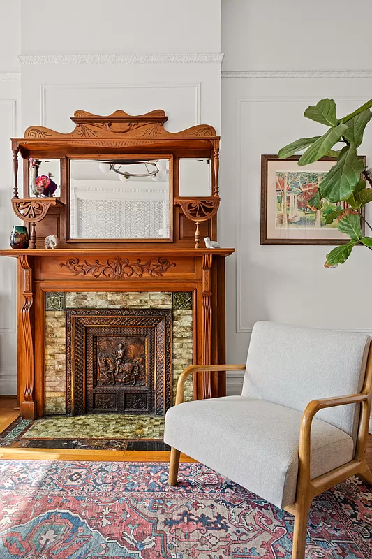 mantel in the parlor