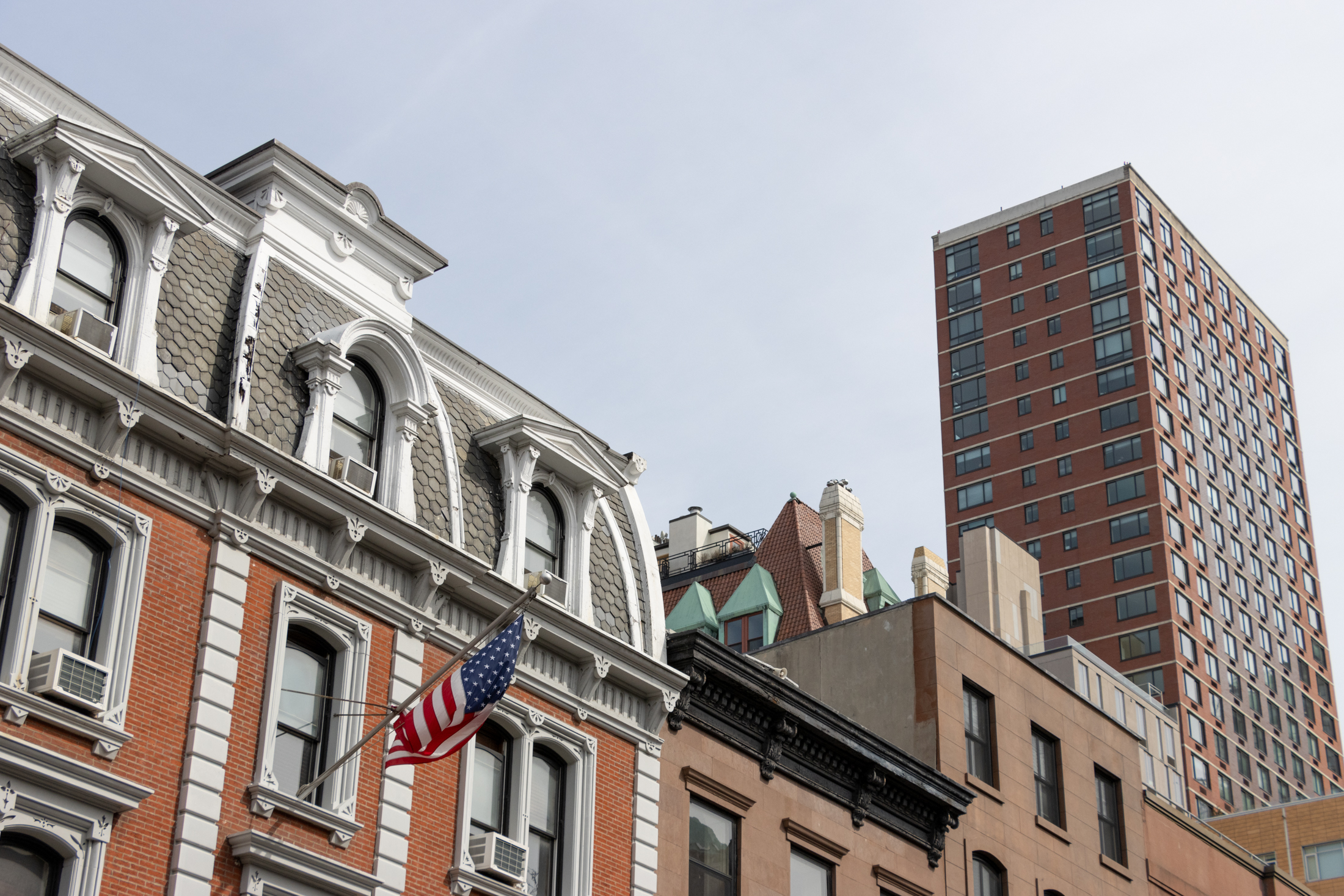 brooklyn - view of old and new buildings in brooklyn
