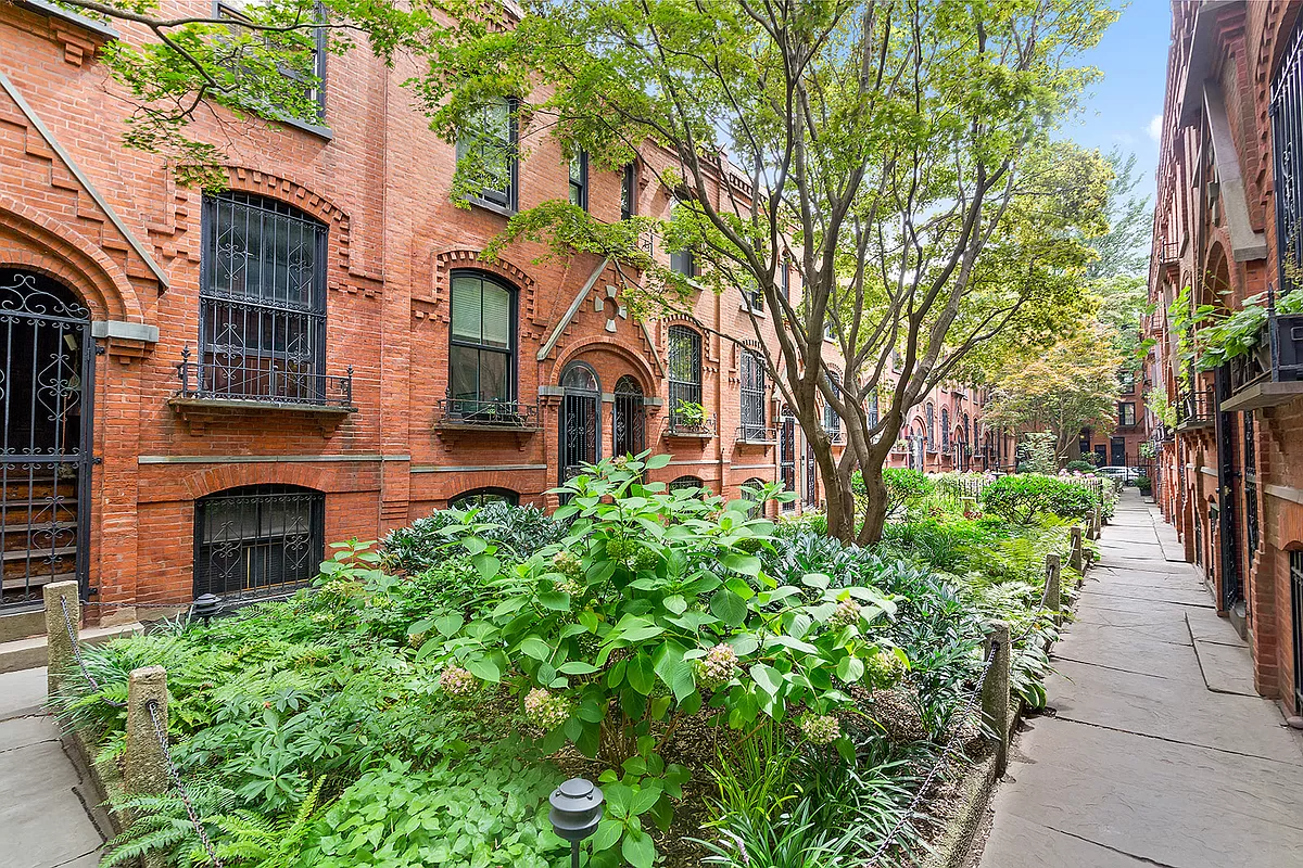 exterior of the mews with a center garden