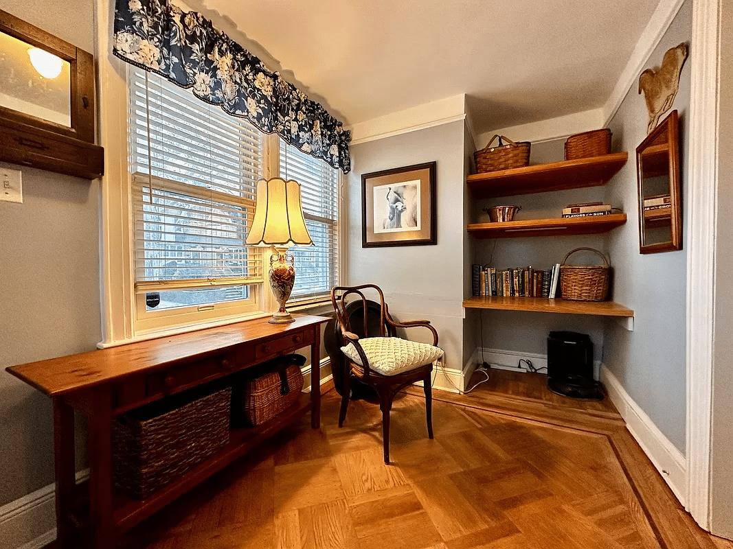 brooklyn - entry with wood floor and shelving