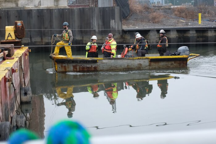 workers on the canal