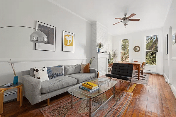 brooklyn- living room with wood floor