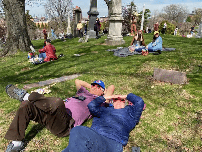 people on the grass