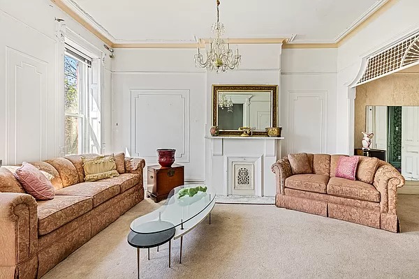 open house - parlor with wall moldings