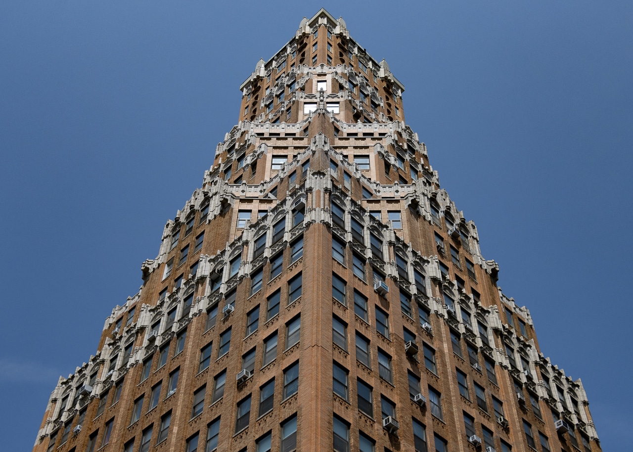 brooklyn - the top of the art deco 75 Livingston Street in the Borough Hall Skyscraper Historic District