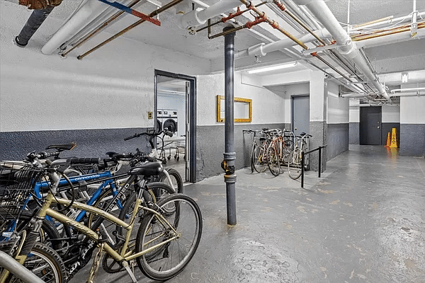 bike storage in the bedroom