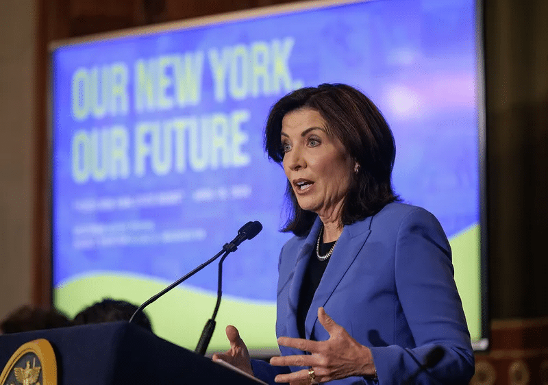 governor hochul at a podium