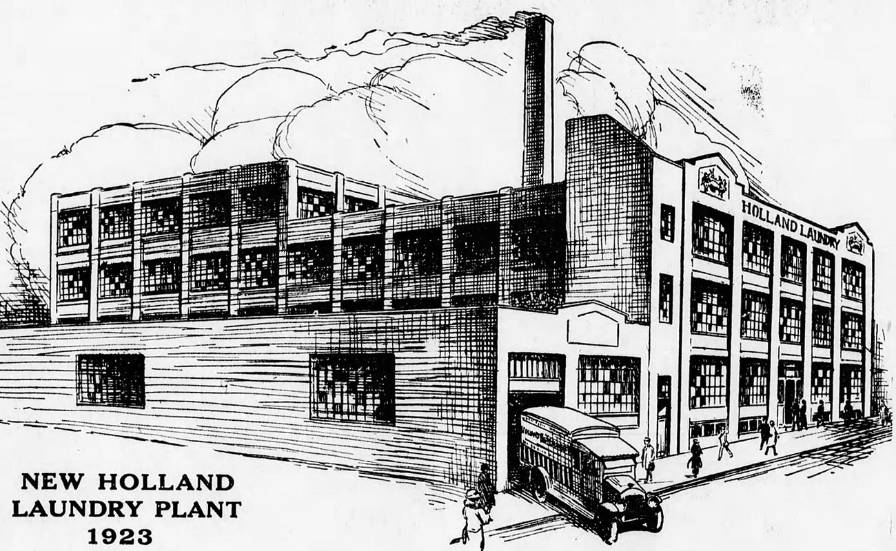 a black and white sketch showing the laundry and attached garage