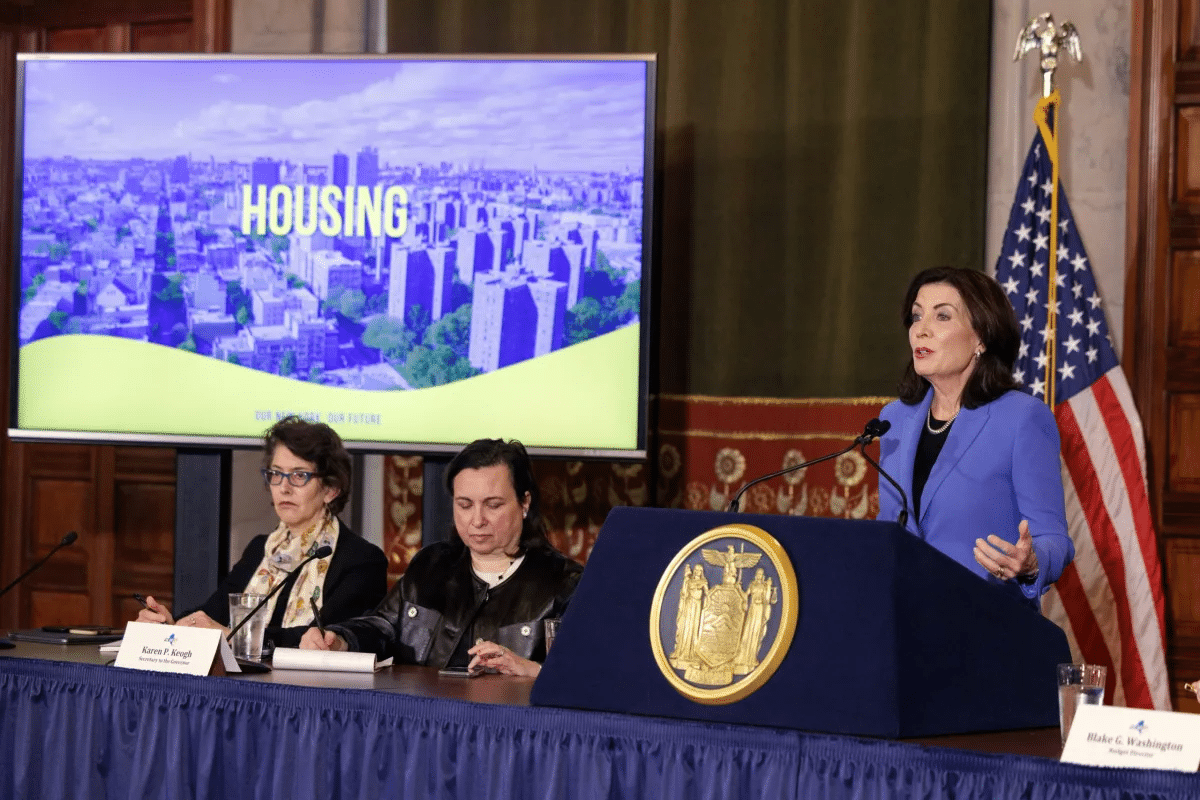 housing - Gov Hochul at a press event