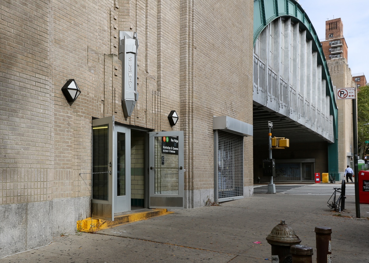 exterior of the subway station at 4th and 9th