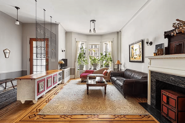 open house - park slope parlor with mantel 