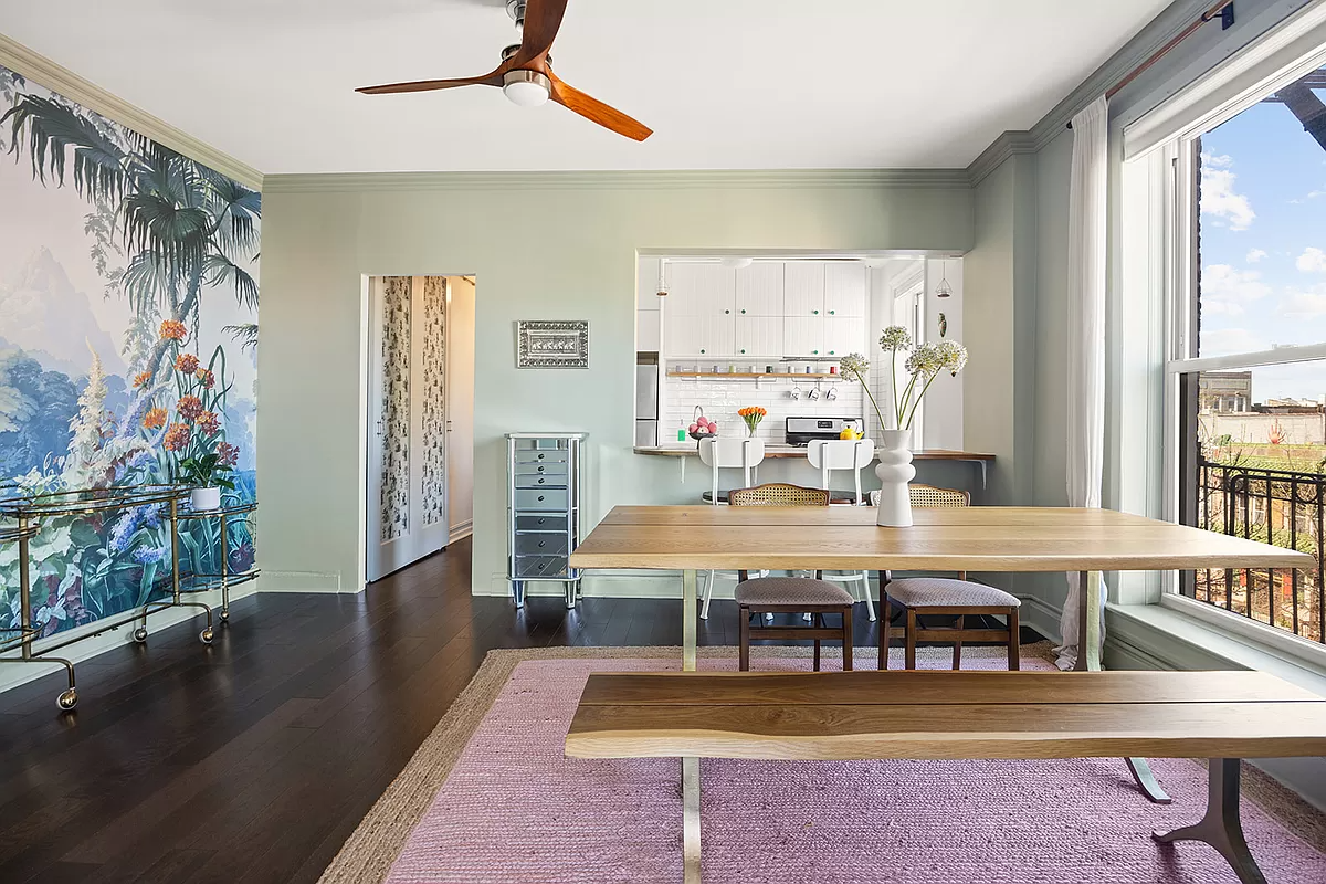 sunset park - dining room with passthrough to the kitchen