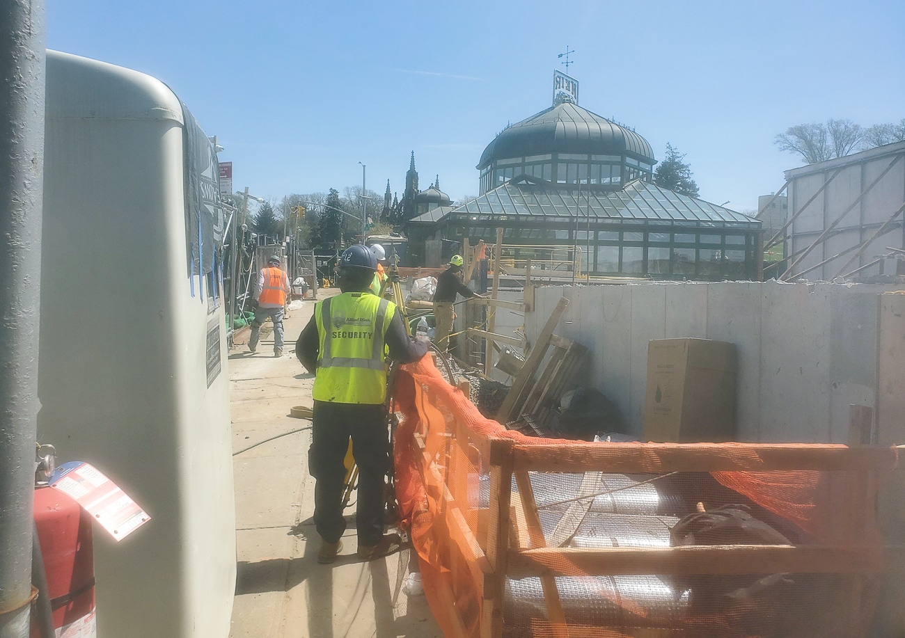 construction workers on site