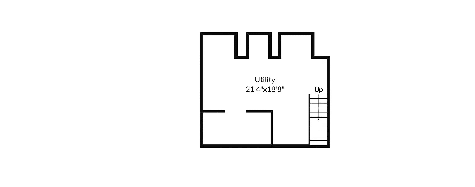 floor plan showing basement utility room
